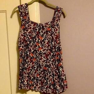 Loft Peplum Floral Sleeveless shirt